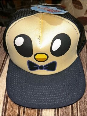 Adventure Time Gunter Penguin Hat Bioworld Cartoon Network Trucker Cap Rare 2014